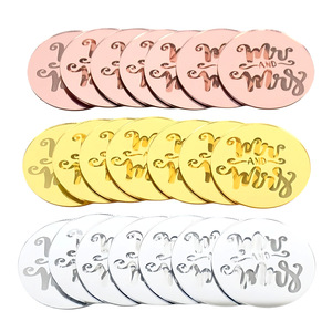 ท็อปเปอร์อะคริลิคสำหรับคัพเค้ก รูปคู่บ่าวสาว ลายฮันนี่แอนด์สวีทเนส สีทอง สีโรสโกลด์ สีเงิน สำหรับตกแต่งงานแต่งงาน งานหมั้น และงานปาร์ตี้ - Product Image 5