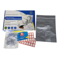 100PSC Mylar Zakken Voor Voedsel Opslag Met Zuurstof Schokdempers 300CC 1 Gallon 10 "X 14", 6 "X 9", 4 "X 6" Resealable Tassen