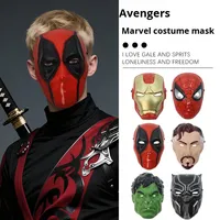 Masque en plastique DIY pour Halloween, fête costumée, Liga des héros, Deadpool, bouclier, Hulk