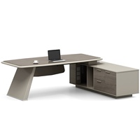 Meubles de bureau, table de direction en forme de L, bureau de PDG, bureau de direction, dernier modèle de luxe avec armoire, vente en gros, escritorio