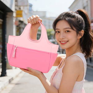 Bolso Tote Jianyunshoutibao con Bloques de Color, Resistente al Agua, para Uso Diario, Bolso de Mano para Mujer - Product Image 2