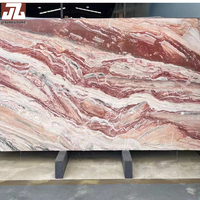 Dalles de pierre rouge de luxe Monica marbre pour villa meubles de sol Table à manger fond mur comptoir décoration carrelage produit