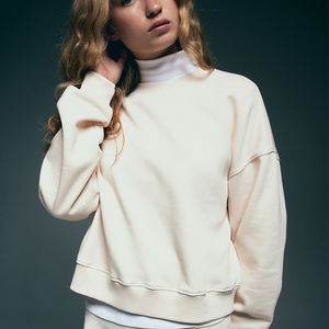 Sudadera con capucha de color sólido para mujer hecha a medida Sudadera deportiva sexy recortada con capucha para mujer - Product Image 6