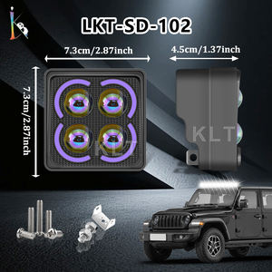 <span class=keywords><strong>KLT</strong></span>, le nouveau design de projecteur LED carré blanc-jaune-ambre, lampe de <span class=keywords><strong>conduite</strong></span> tout-terrain, lampe de travail LED pour voiture et camion - Product Image 3