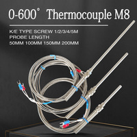 Sensor Suhu Tinggi Pt100 0-400 Derajat K Termokopel Instrumen Suhu Tungku Industri