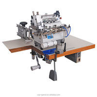 Nouvelle machine à surjeter Pegarus avec dispositif auxiliaire de pose automatique de cols circulaires, pour cols et poignets tricotés, GRAND, synchronisation pneumatique pour la couture
