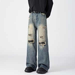 Pantalones vaqueros <span class=keywords><strong>de</strong></span> hombre con costuras <span class=keywords><strong>iran</strong></span>íes y detalles <span class=keywords><strong>de</strong></span> <span class=keywords><strong>moneda</strong></span>, corte holgado, proveedor <span class=keywords><strong>de</strong></span> dinero - Product Image 3