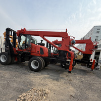 Grue télescopique robuste SylvanPower pour chariot élévateur, capacité 3, 5 et 8 tonnes, pour le déplacement de verre et de dalles de pierre