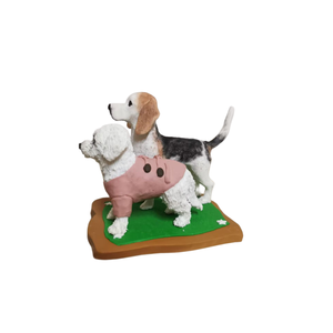 مصنوعة خصيصا من الطين والحيوانات الأليفة الكلب تمثال رأس تماثيل شخصية الكلب <span class=keywords><strong>Bobblehead</strong></span> - Product Image 1