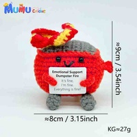 Poupée Amigurumi au crochet faite main, finition personnalisée OEM, avec carte d'affirmation, pour la vente en gros et les cadeaux de Noël du Père Noël secret