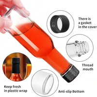 Offre Spéciale Bouteille en Verre Woozy pour Sauce Piquante avec Étiquettes Personnalisables, Vide, 90 ml (3 oz) et 150 ml (5 oz), Bouchon Vissant en Plastique