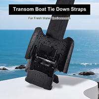 Boat Buckle G2 Steel Retractable Transom Tie-Down (2 X 43-Inch, Hitam) 2PCS