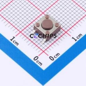 TSB06321-038D332DH-R1000 Tactile Switch SMD-4P,6.1x6.1mm Switch Single Pole Single Throw Round Button 1.8N Horizontal Mount - Product Image 1