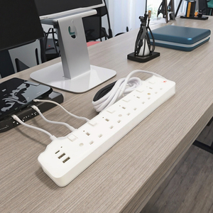 Rail d'alimentation flexible universel pour bureau intelligent, prise électrique de bureau, utilisation en cuisine, rail d'alimentation supérieur avec USB, Royaume-Uni, UE, AU - Product Image 2