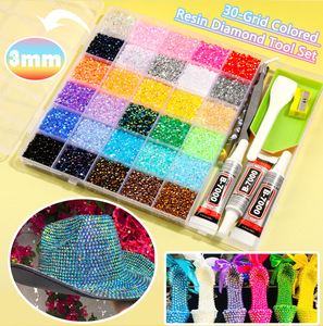 Decoración de Uñas con Piedras de Cristal Planas, 24 Compartimentos con Colores Variados, Cuentas de Cristal Multifuncionales, Set de Piedras de Cristal para DIY - Product Image 6