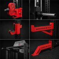 Ensemble d'équipements combinés robustes pour entraînement complet : Machine Smith et Cage de musculation commerciale en acier moderne