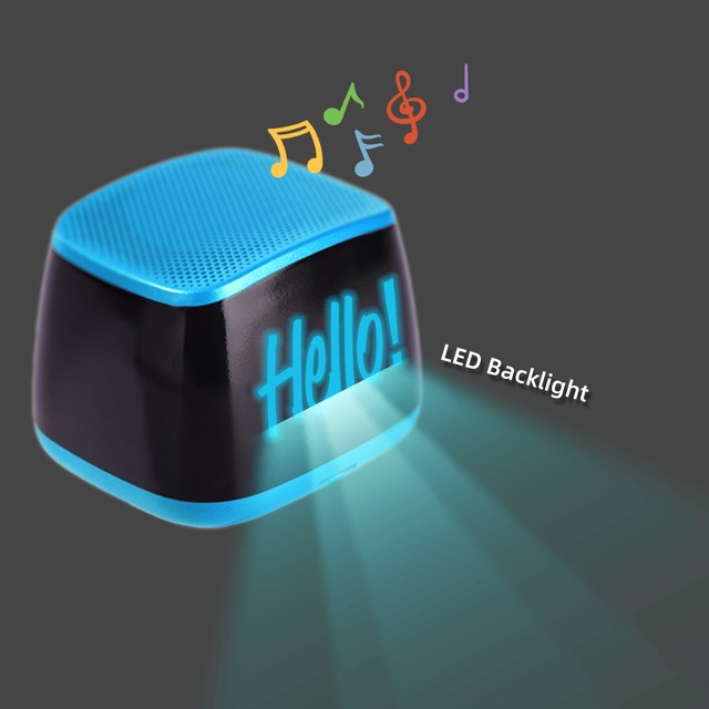 Portable 3W Wireless Promotion Speaker Bluetooth Loud Speaker With LED Light up Big Logo Customized for Gift