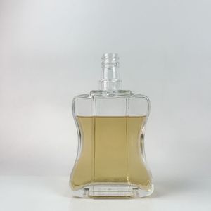 Custom Luxury Guitar Shape Gin Bottle Flat OEM ODM Vodka Bottle <strong>Spirits</strong> 500ml 700ml 750ml Empty Glass Bottle for Brandy Vodka - Product Image 1