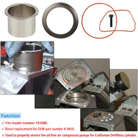 Kit de manchon de cylindre de compresseur d'air K-0650 et de bague de compression Kits d'entretien de compresseur d'air pour câble Craftsman DeVilbiss Porter