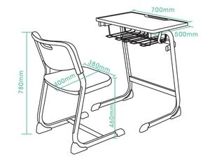Juego de mesas y sillas para el colegio, muebles modernos y superventas, escritorio y silla para el aula, ideal para estudiantes - Product Image 2