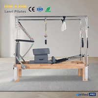 Alat Reformer Kayu Oak Cadillac Grosir 3 in 1 untuk Studio Yoga dan Peralatan Latihan Pilates
