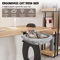 Lit-hamac pour chat réglable, ergonomique et pliable à 90 °, lits pour chaton jusqu'à 44 lb, support pour lits pour chat