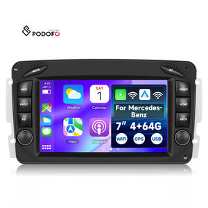 Podofo pour <span class=keywords><strong>Mercedes</strong></span>-Benz CLK/Classe E/Classe C, autoradio Android 7 pouces, <span class=keywords><strong>4</strong></span>+64, CarPlay/Android Auto sans fil, GPS/WiFi, écran IPS, ODM - Product Image 1