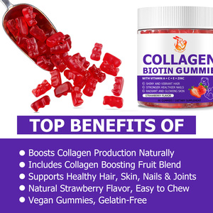 Gomitas de Colágeno y Biotina al por Mayor de Fábrica con Colágeno Hidrolizado y Vitamina E que Favorecen la Salud del Cabello, la Piel, las Uñas y las Articulaciones - Product Image 3