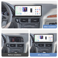 DUDUAUTO Model Pribadi 12.3 inci untuk Audi Q5 2009-2019 Sistem Kontrol Suara Mobil Cerdas Audio Stereo GPS Navigasi Mobil WiFi