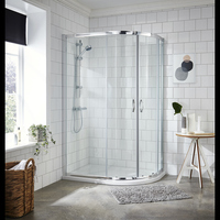 Boîtier de porte de douche en verre trempé transparent de haute qualité personnalisé de 5mm Salles de douche en verre de qualité supérieure