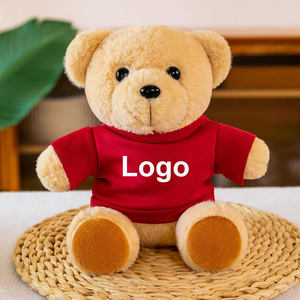 Op maat gemaakte promotionele knuffelbeer met digitaal bedrukt T-shirt voor cadeaus - Product Image 1