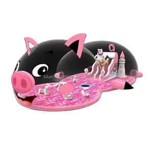 Tenda a Bolla Trasparente Gonfiabile a Forma di Maialino Rosa, Prezzo di Fabbrica, con Milioni di Palline Colorate, Parco Giochi per Bambini - Product Image 2