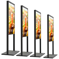 Pantalla Colgante AIYOS de 55 Pulgadas y 2500nits de Alto Brillo para Ventana, Señalización Digital de Doble Cara, Reproductor de Publicidad Legible Bajo la Luz Solar