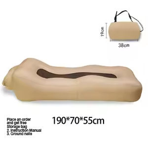 Sofá Inflable Individual Moderno, Ligero y Ecológico, Autoinflable, con Base Antideslizante, Plegable, de Tela Oxford, para 2 Personas - Product Image 5