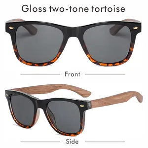 Plastic Wood Sunglasses High Quality Manufacturer OEM Custom Outdoor Polarized UV400 Plastic Sun Glasses For Men