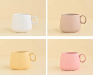 Matte Northern European Macaron Porcelain <b>Ceramic</b> <b>Mug</b> Cartoon Design Hot Beverage Friendly Dishwasher Microwave Business Gifts - Product Image 2