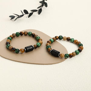 Venta caliente Unisex Ojo de Tigre Piedra Pulsera con cuentas Directo de fábrica Venta al por mayor Clásico Hombres Mujeres Doce Diseño Regalo - Product Image 3