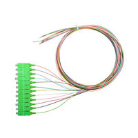 Kabel Serat Optik Pigtail SC/LC/MPO/UPC/PC/APC Kuning Oranye Diameter 0.9MM Panjang 1m 2m 3m OM1 OM3 OM4 OM5
