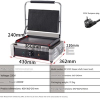 Presse à sandwich électrique industrielle à double tête 220V haute puissance pour la restauration rapide