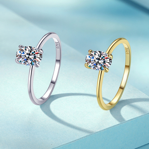Oval Cut D Moissanite <strong>Ring</strong> GRA Certification <strong>Ring</strong> <strong>925</strong> Sterling <strong>Silver</strong> Engagement <strong>Ring</strong> <strong>With</strong> Moissanite Diamond for Women Gift - Product Image 4