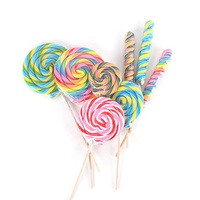 Grande sucette artisanale en forme de licorne, bâtonnet solide en spirale, bonbons aux fruits OEM, confiserie