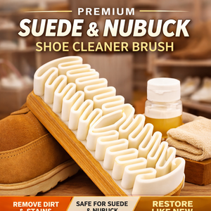 <span class=keywords><strong>Brosse</strong></span> à chaussures en bois et daim avec logo personnalisé, <span class=keywords><strong>brosse</strong></span> de nettoyage en caoutchouc crêpe et silicone pour bottes et baskets, vente en gros d'usine OEM - Product Image 1