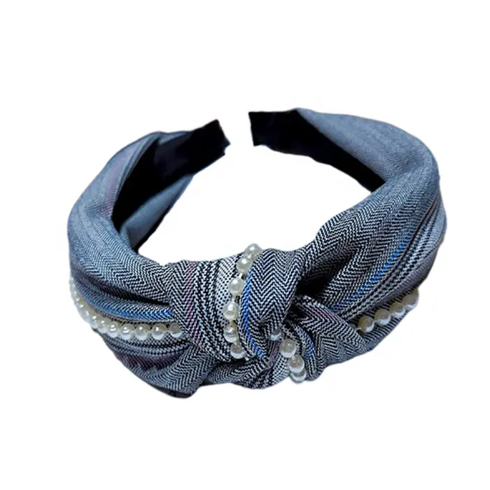 Pearl woven wide-brimmed hairband  cloth cross-knotted hair bands  and Western Asian style hair accessories