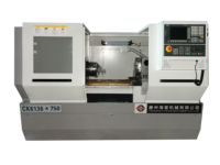 Pour tour CNC CK6136X750MM, horizontal simple, automatique, léger, à 4 tours, GSK928TDL, précision 0,005 mm, déplacement 200 mm sur axe X