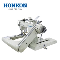 Machine à coudre à point de chaînette à 3 aiguilles à grande vitesse HONKON HK-927 pour jeans, 10 mm max. Épaisseur de couture efficace
