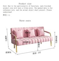 Canapé en tissu flanelle de luxe moderne pour salon familial nordique, idéal pour les espaces de détente et les magasins de vêtements