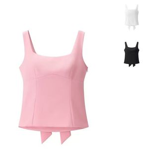 เสื้อกล้ามผู้หญิงสไตล์วินเทจ ดีไซน์ผูกหลัง ระบายอากาศได้ดี แฟชั่นเก๋ไก๋ลำลองสำหรับฤดูใบไม้ผลิ - Product Image 1