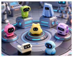 Regalo para niños, escultura Diy en miniatura 3D, figurita de <span class=keywords><strong>Robot</strong></span> coleccionable, fabricante de juguetes de resina para amantes de los juegos de Acuario, pantallas de escritorio - Product Image 3