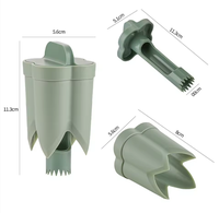 ZIMU Éplucheur manuel 3-en-1 pour légumes et fruits avec lame en acier inoxydable, portable en ABS pour un épluchage rapide des poivrons