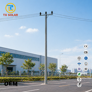 Poste de Acero Galvanizado al Por Mayor a Precio Competitivo TX, Poste de Telecomunicaciones, Poste Eléctrico de Metal - Product Image 1